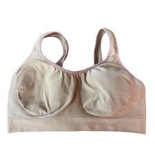 Underoutfit 457 Comfort Shaping Bra Sz MED Wireless Tan Brown
