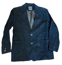 Global Identity Black Leather G-III Blazer Size Large Men  s