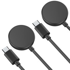 2 Pack USB Type C Galaxy Watch Charger Cable Compatible with Samsung Black