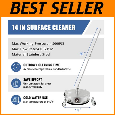 #ad 14quot; Pressure Washer Surface Cleaner Commercial Grade $95.99