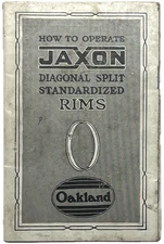 1920 JAXON STEEL PRODUCTS JACKSON MICHIGAN OPERATE RIMS AUTOMOTIVE INSTRUCTIONS