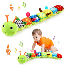 Baby Toys Musical Caterpillar, Infant Stuffed Animal for 0-6 6-12 Months with Cr
