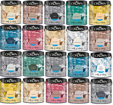 Crown Paint Matt Emulsion Walls & Ceilings 2.5L To 5L All Colours