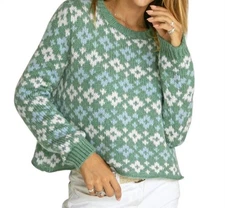 Wooden Ships Fair Isle Sweater Green Multi