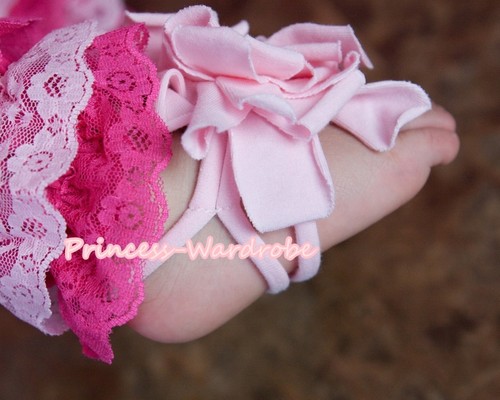 Cute Flower Infant Baby Girl feet 1PC Toddler Barefoot Blooms Ring Sandals Shoes - Bild 4 von 23