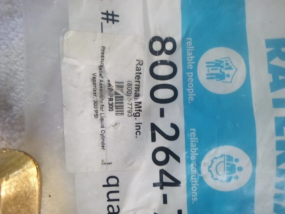 Ratermann Pressure Relief Valve Assembly 1/2" NPT Inlet & Outlet 300 PSI  - Image 3 of 3