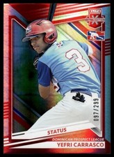 2022 Panini Elite Extra Edition Status Red Yefri Carrasco 097/299 Dominican
