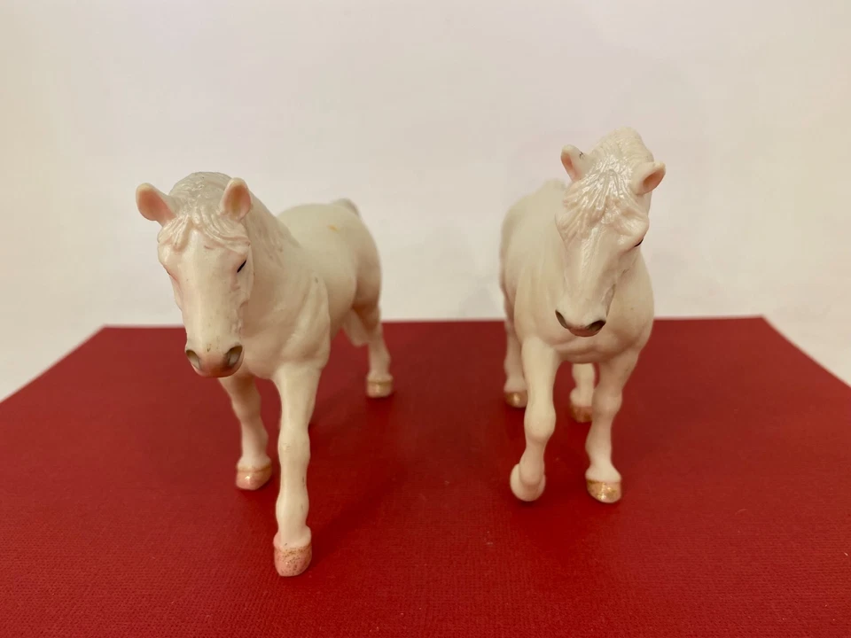 Schleich 2004 ☆ BAYALA ☆ White Fairy Horse w Green Leaf - Fantasy Figure Pair Foto 2 de 4
