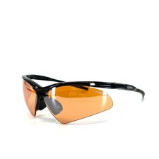 Vintage Alpina 7720.3.35 Black Wrap Sports Sunglasses orange Lenses