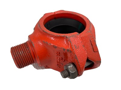 Victaulic Style 72 Outlet Coupling 2'' Groove X 1'' Male NPT Threaded Pipe Fitting