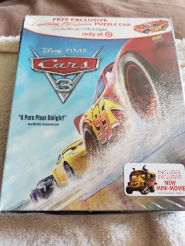 Cars 3 (Blu-ray + DVD + Digital)(Target edition with puzzle car) Pixar/Disney - Picture 1 of 2