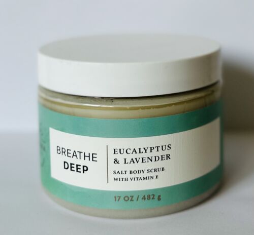 Bath Body Works AROMATHERAPY BREATHE DEEP Eucalyptus Lavender Salt Body Scrub - Picture 2 of 3