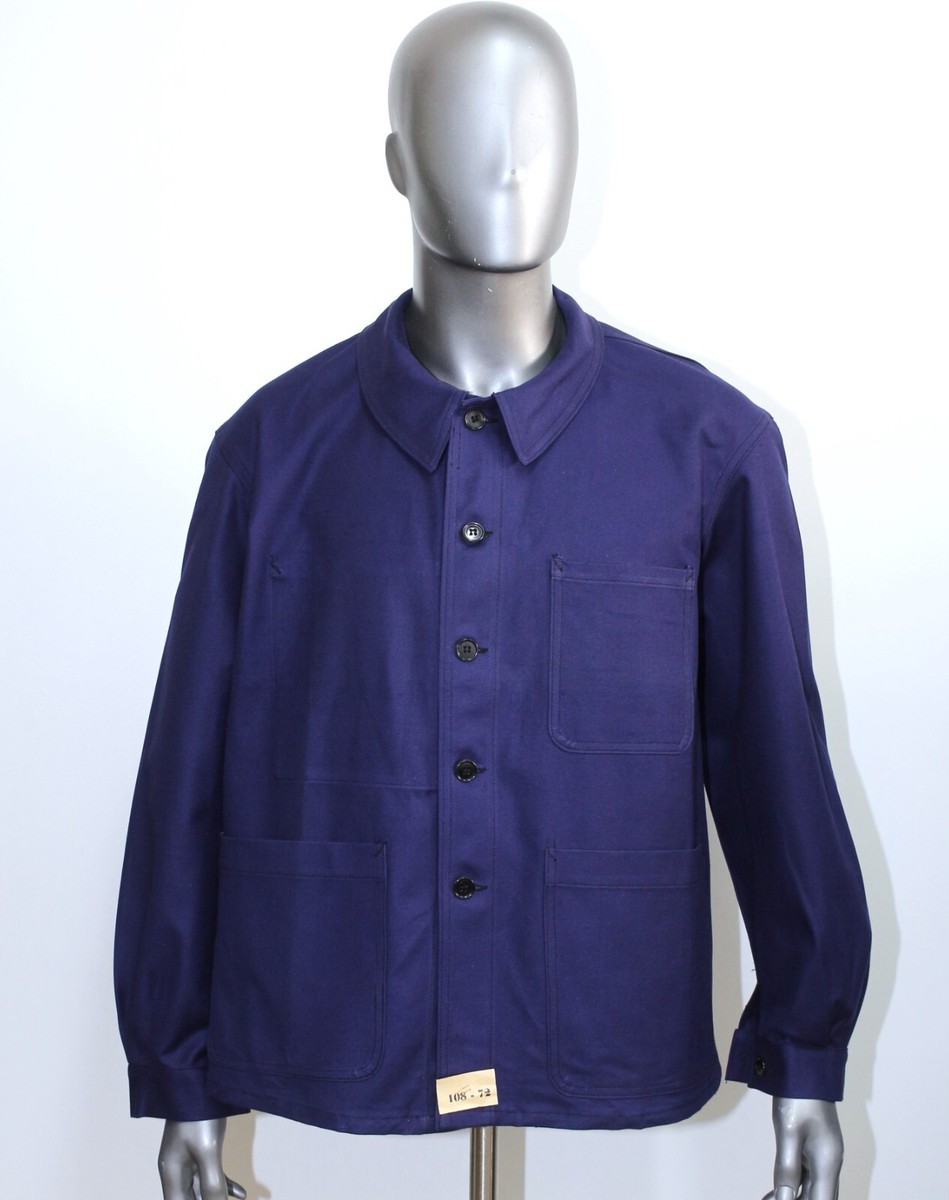 NEW French Army 1950/60s Blue Cotton Twill Work Jacket SAINT JAMES Size L/XL NEW French Army 1950/60s Blue Cotton Twill Work Jacket SAINT JAMES Size L/XL