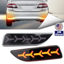 LED Rear Reflector Tail Light Turn Signal Brake Smoke For Toyota Corolla 2011-13