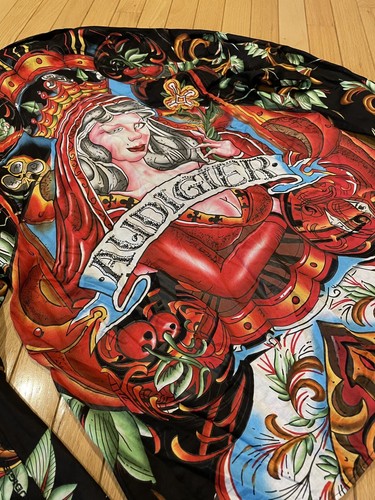 Christian Audigier Button Down Shirt & Garment Bag Vintage Contour $340 Ed Hardy - Picture 8 of 11