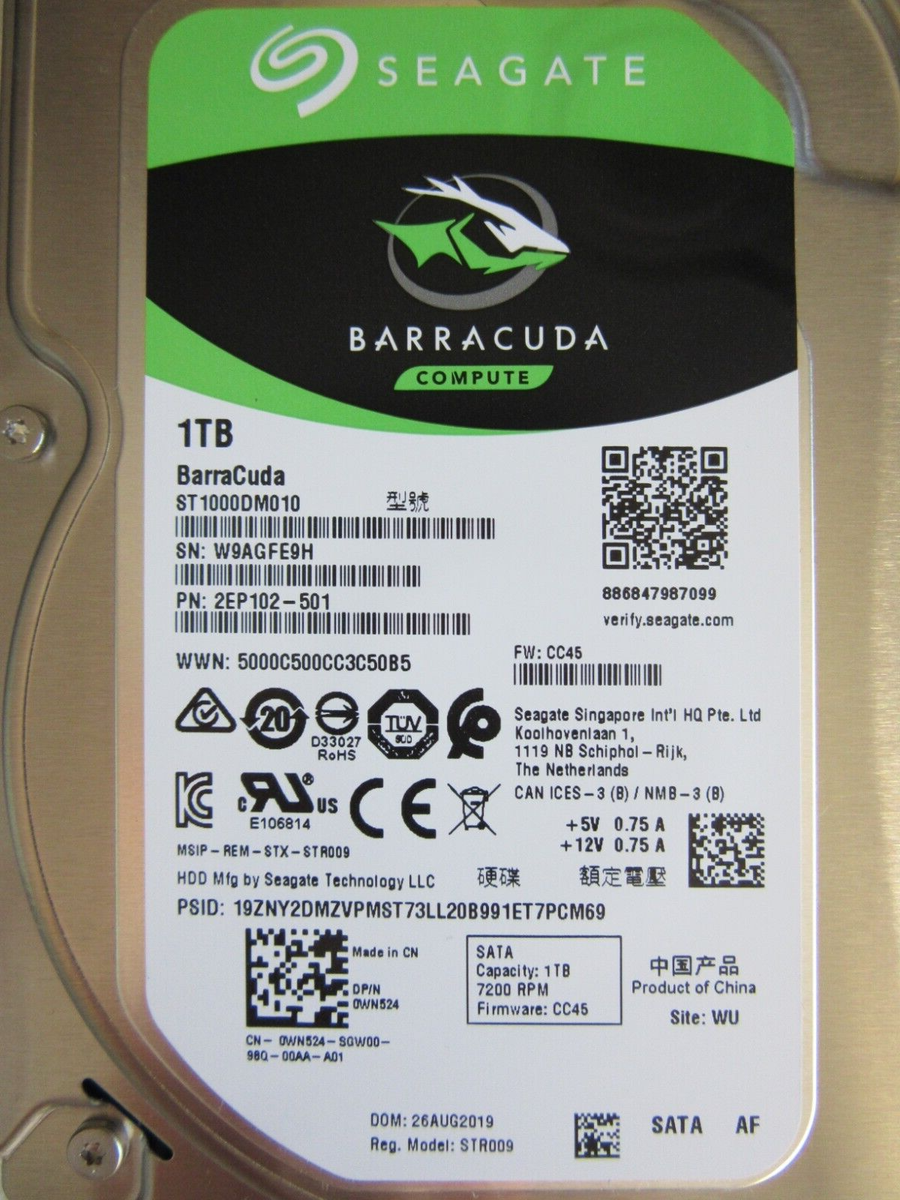 Seagate ST1000DM010 2EP102-501 Hard Drive 1TB 3.5