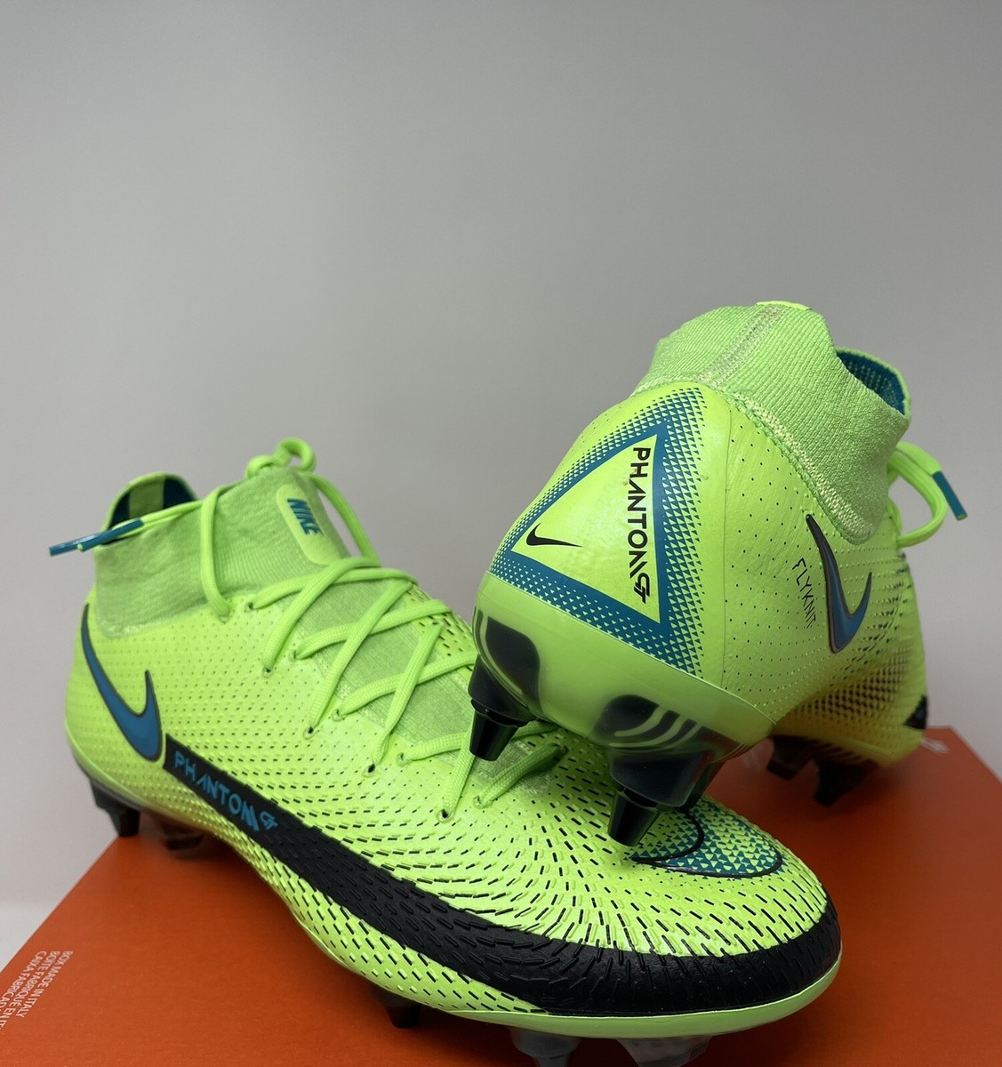 NIKE PHANTOM GT ELITE DF SG PRO AC LIME GLOW-AQUAMARINE MEN SZ 8
