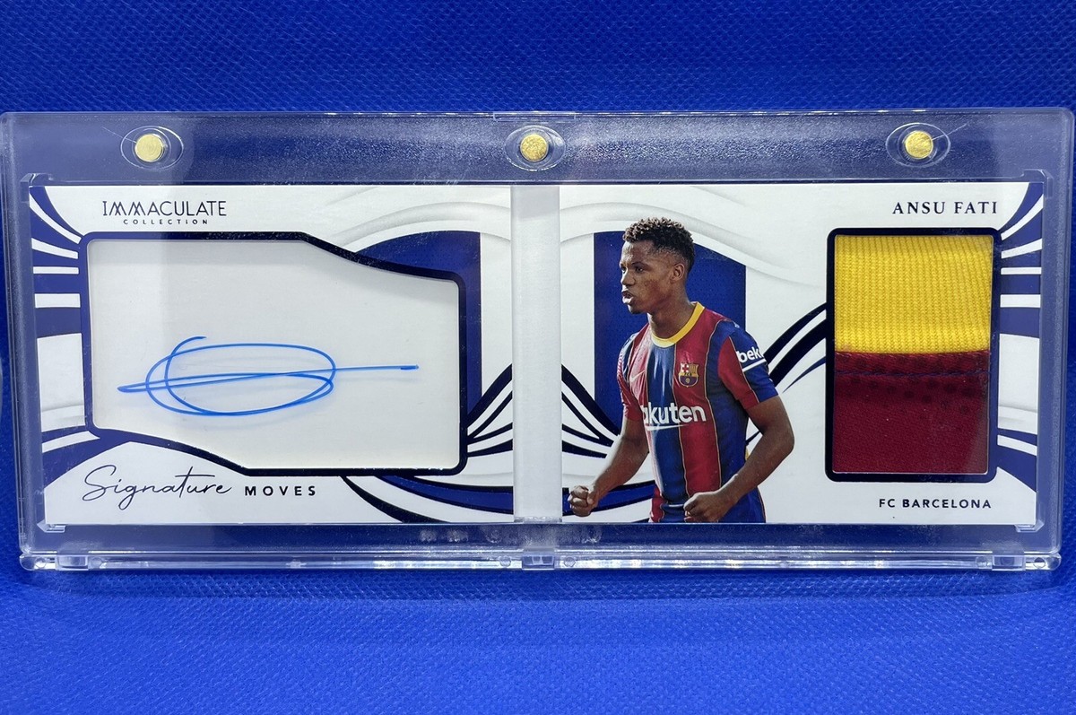 2021-22 Panini Immaculate Soccer Signature Moves Ansu Fati 2021-22 Panini Immaculate Soccer Signature Moves Ansu Fati