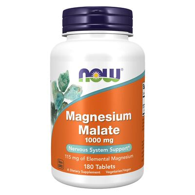 #ad NOW FOODS Magnesium Malate 1000 mg 180 Tablets $21.47