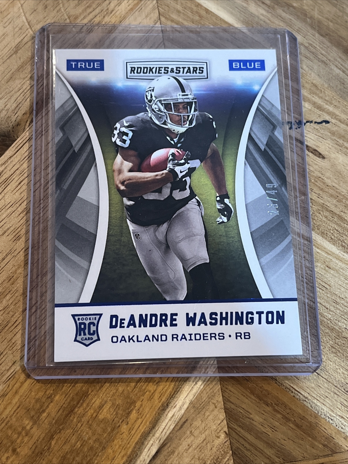 2016 Panini Rookies & Stars One Star True Blue /49 DeAndre Washington Rookie RC