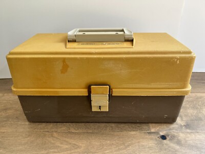 Vintage Plano 6330 Fishing Tackle Box Brown