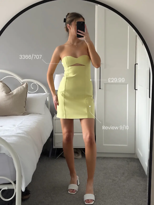 zara yellow mini dress