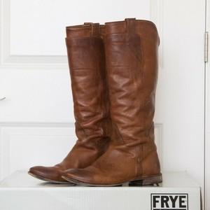 frye paige tall riding boot cognac