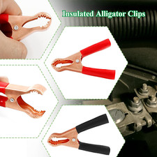 10 Pcs 50A Insulated Alligator Clips Electrical Heavy Duty Alligator Clamps