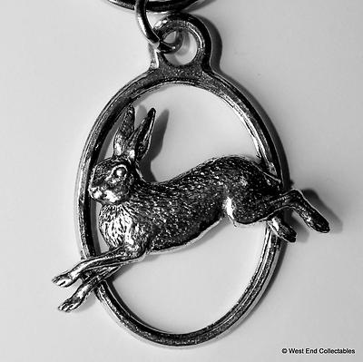 Schlüsselanhänger springender Hase Zinn hergestellt in UK Mad March Hase Kaninchen Geschenk