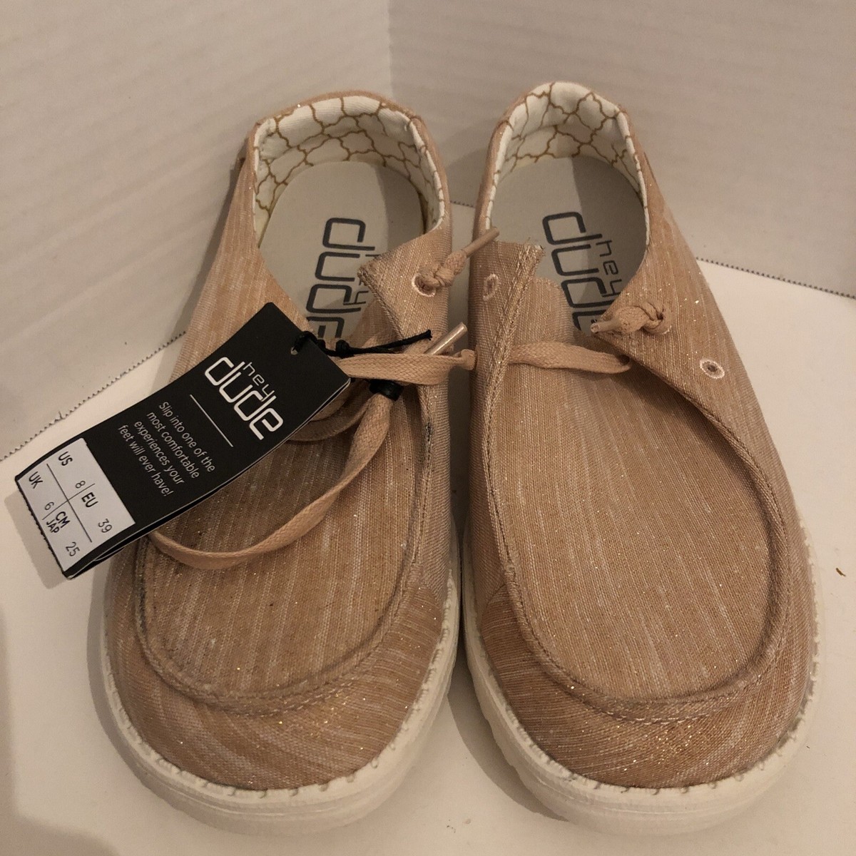 Rose Gold Cheap Hey Dude Shoes Womens Hey Dude Women's Wendy Shoes