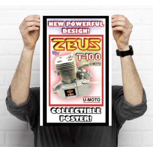 NUEVO 80cc/100cc 2 TIEMPOS MOTOR DE BICICLETA MOTORIZADA PARA KITS Y BICICLETAS CARTEL PROMOCIONAL Foto 3 de 4