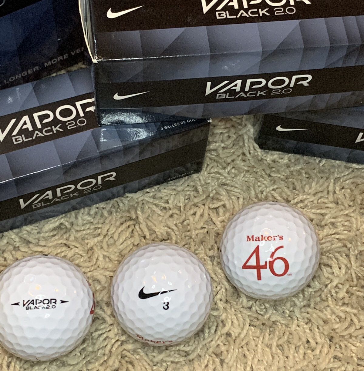 nike vapor black golf balls