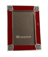 WEINGEROFF RED LEOPARD FRAME 4X6 SWAROVSKI NEW $750 MADE IN USA NO BOX