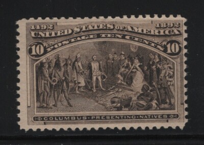 237 F-VF original gum mint never hinged nice color cv $ 265 ! see