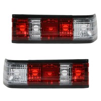 RüCkleuchten Klarglas FüR Mercedes 190 W201 Bj. 1983-1993 Rot/Chrom