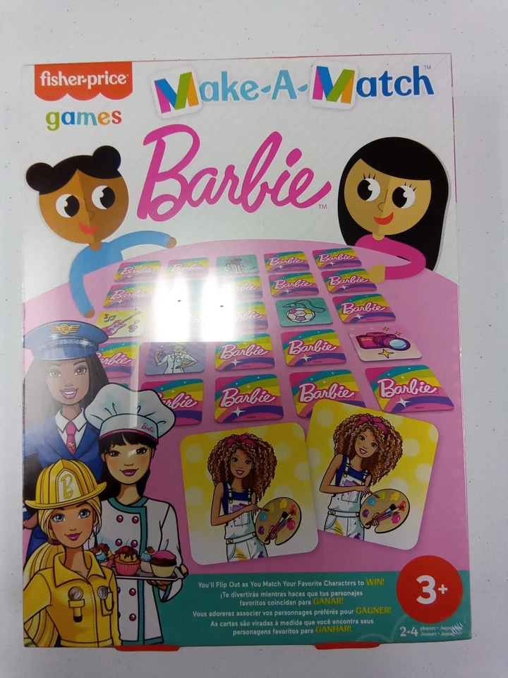 Juego de cartas Barbie Make-A-Match de Fisher Price de Mattel edades 3+ Foto 2 de 3
