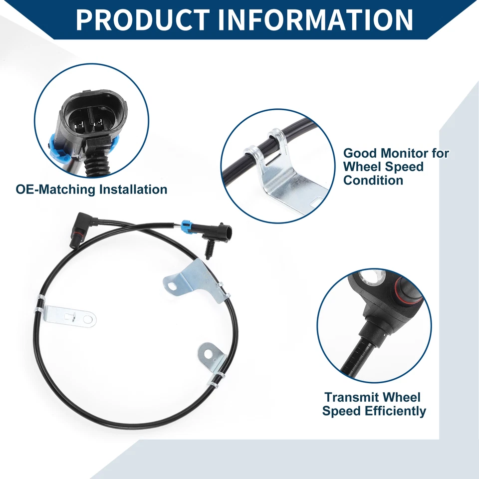 ABS Wheel Speed Sensor ABS Sensor No.15991986 for Chevrolet C1500 Suburban Right - Imagem 4 de 4