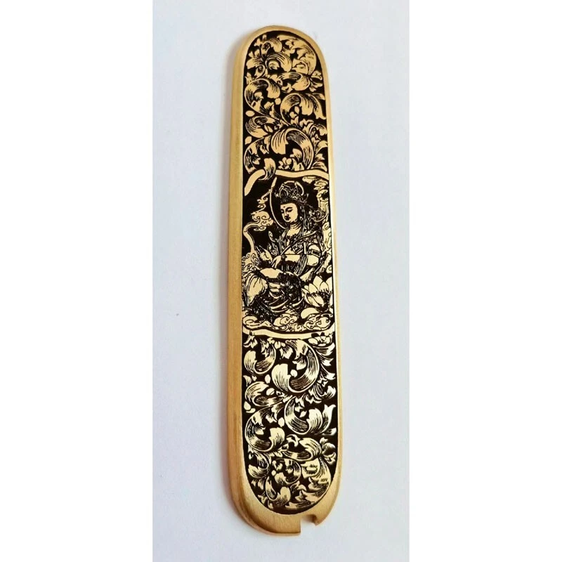 1 par de básculas de mango de latón puro hechas a medida para Victorinox Swiss Army 91 mm Foto 3 de 3