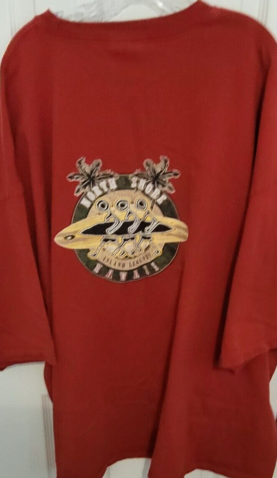 ALSTYLE APPAREL & ACTIVEWEAR MEN'S RED TSHIRT SZ 5XL NORTH SHORE