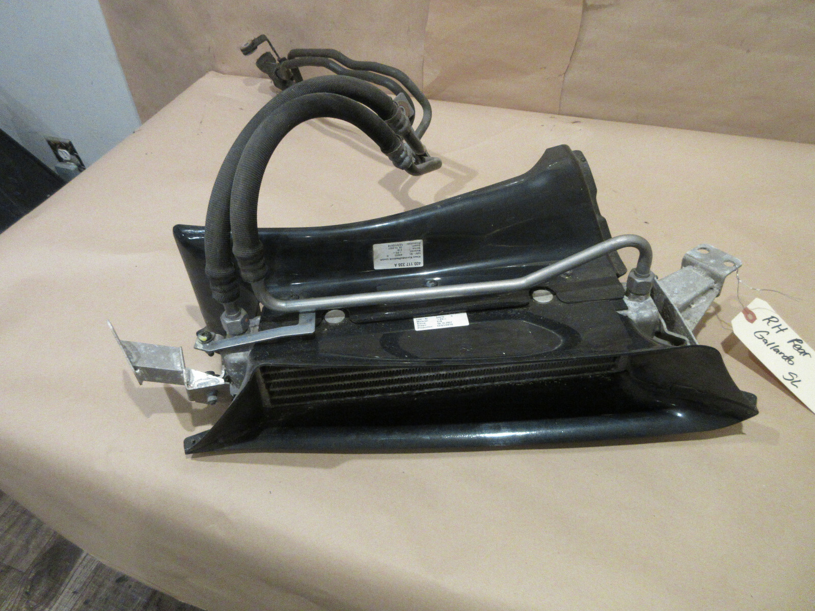 Lamborghini Gallardo LP550-560-570  RH Rear Oil Cooler Assembly  P/N 420317021A