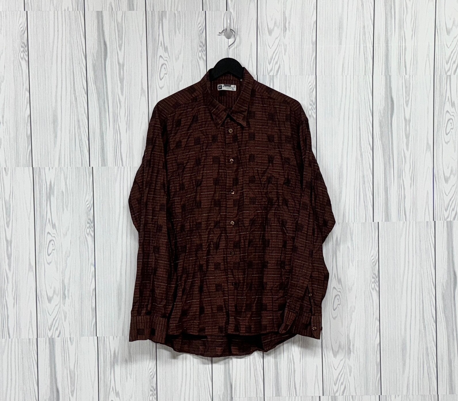 Bachrach shirt mens size extra large button down long sleeve patterned