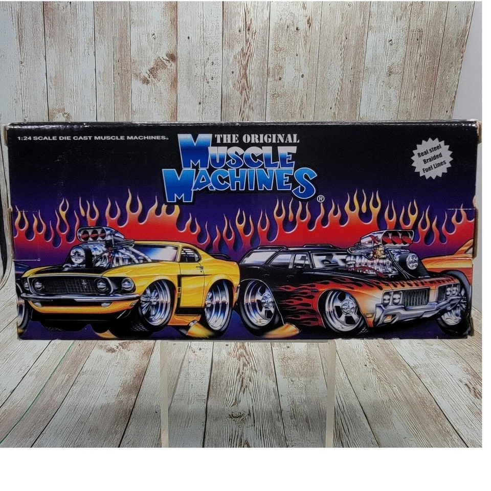 Chevy Bel Air 1957 Muscle Machines escala 1:24 diecast blanco y negro Foto 2 de 4