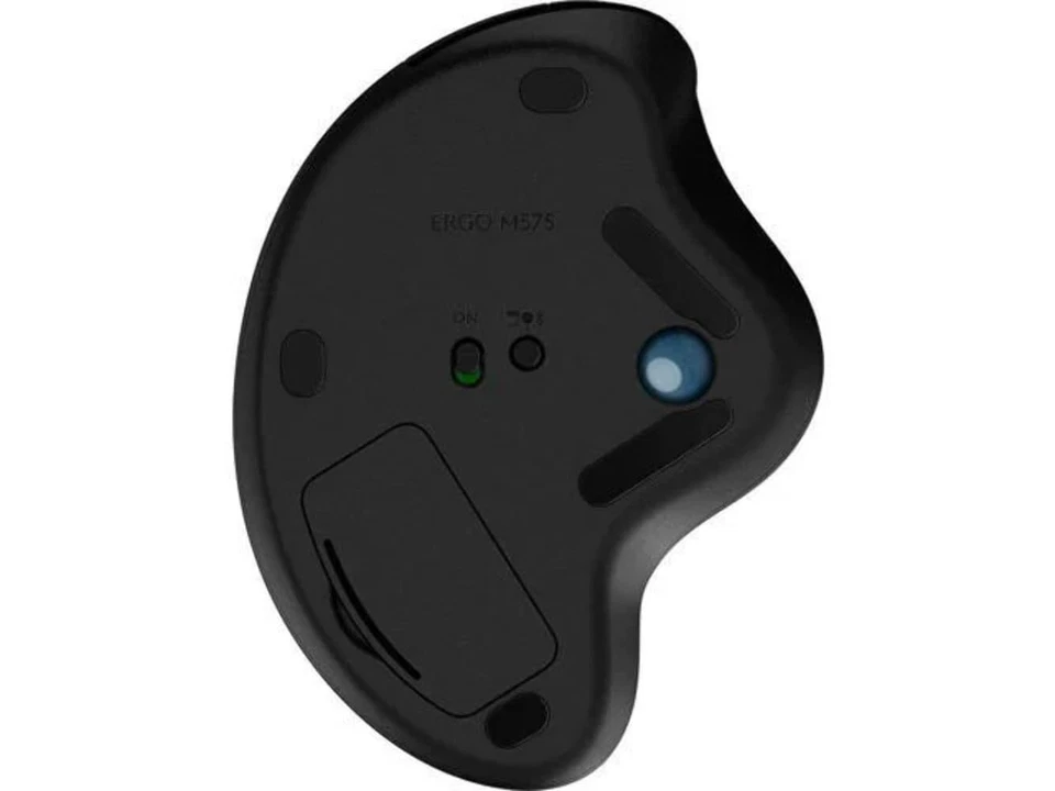 Logitech M575 Graphite Ergonomic Wireless Trackball Mouse for Comfortable Con... - Image 4 of 4