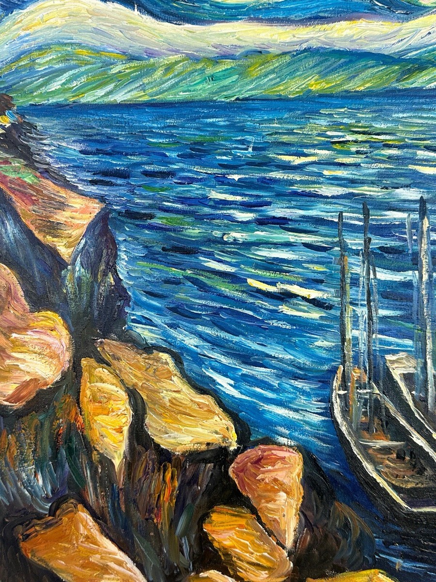 Vincent Van Gogh (Handmade) Oil On Canvas Signed & Stamped