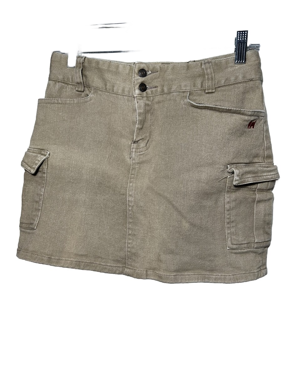 Mini Skirt Plus Size Khaki Skirt 01 Woman's Khaki Skirt With