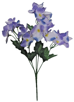 (12-Pack) Lavender Hydrangea 13'' Bush Spray Silk Flower Craft In/Outdoor Decor