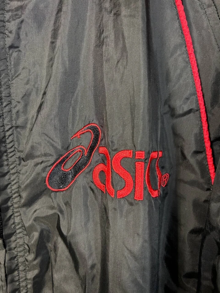 Asics Vintage Jacket With Zipped Hood Multicolor Nylon Mens Size M/Medium - Image 4 of 4