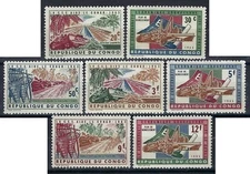 Congo - 1963 7v. MNH The European Community Helps Congo Machinery Buildings 