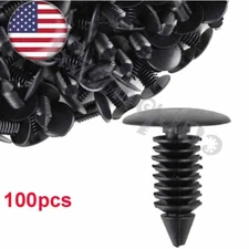 100X 8mm Bumper Clips Auto Car Hole Plastic Rivets Fastener Fender Push Pin 