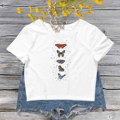 Butterflies Crop Tee